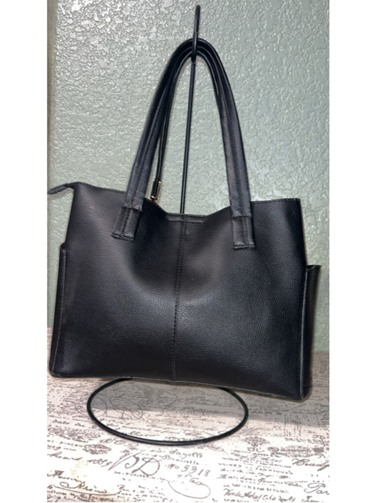 Unbranded Handbags - Women's Unbranded Black Tote Bag One Size with Gold Accents